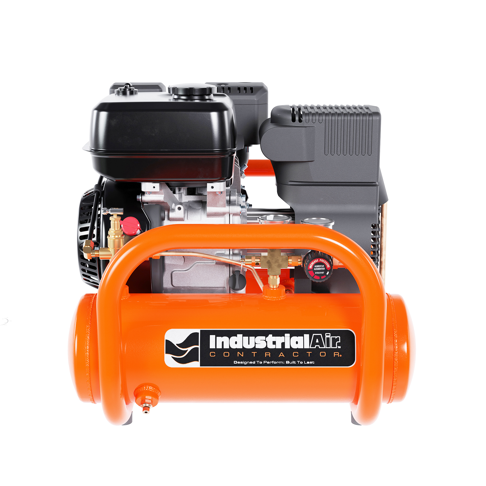 Industrial Air Contractor Gas Powered Pontoon Air Compressor, 4 Gallon, Model# CTA6590412